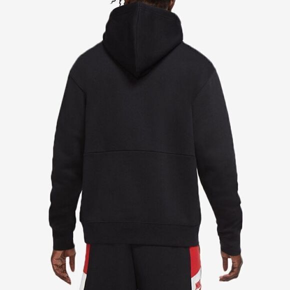 Air Jordan Retro OG 1 3 4 5 6 8 11 13 Bred Infrared Men's Hoodie Black Red M - Picture 3 of 5